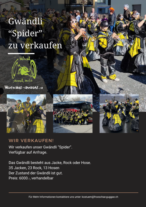 Spider Gwändli zu verkaufen Gwändli zu verkaufen